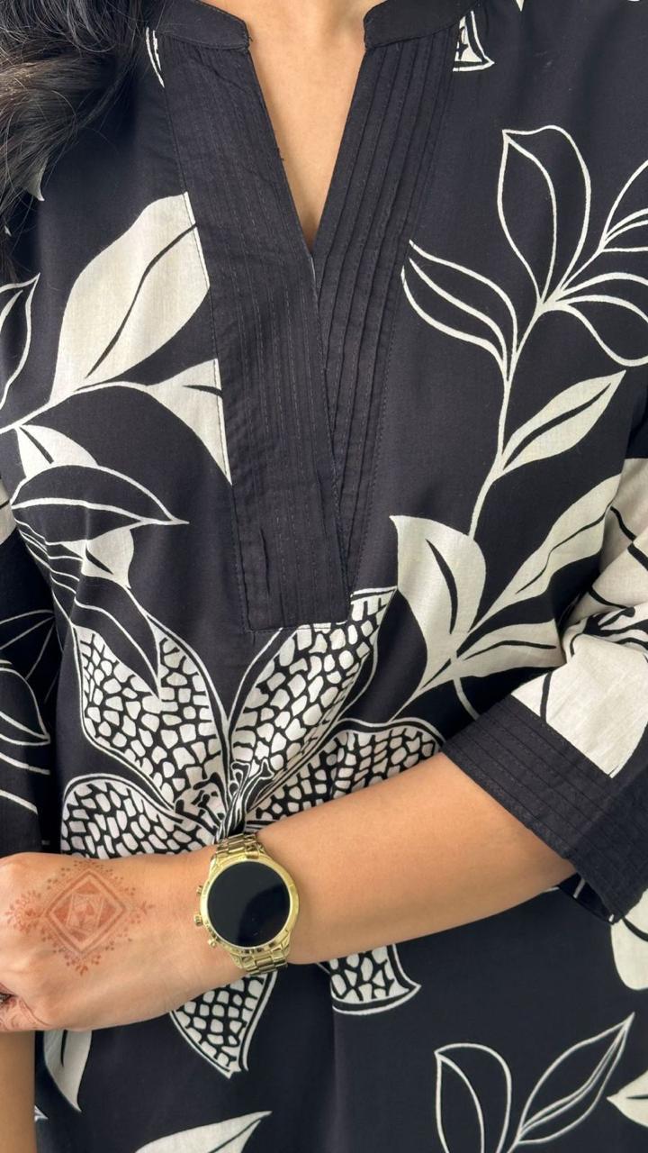 Comfort Floral Cotton Kurta Set