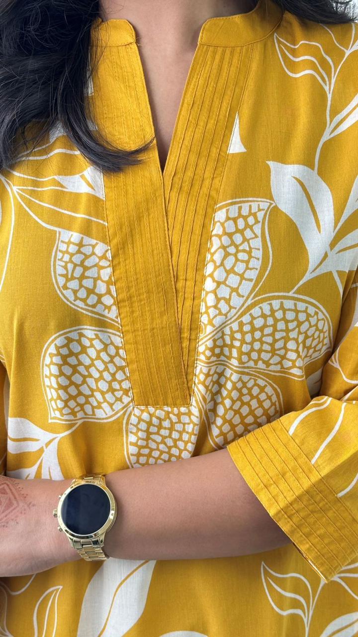 Comfort Floral Cotton Kurta Set