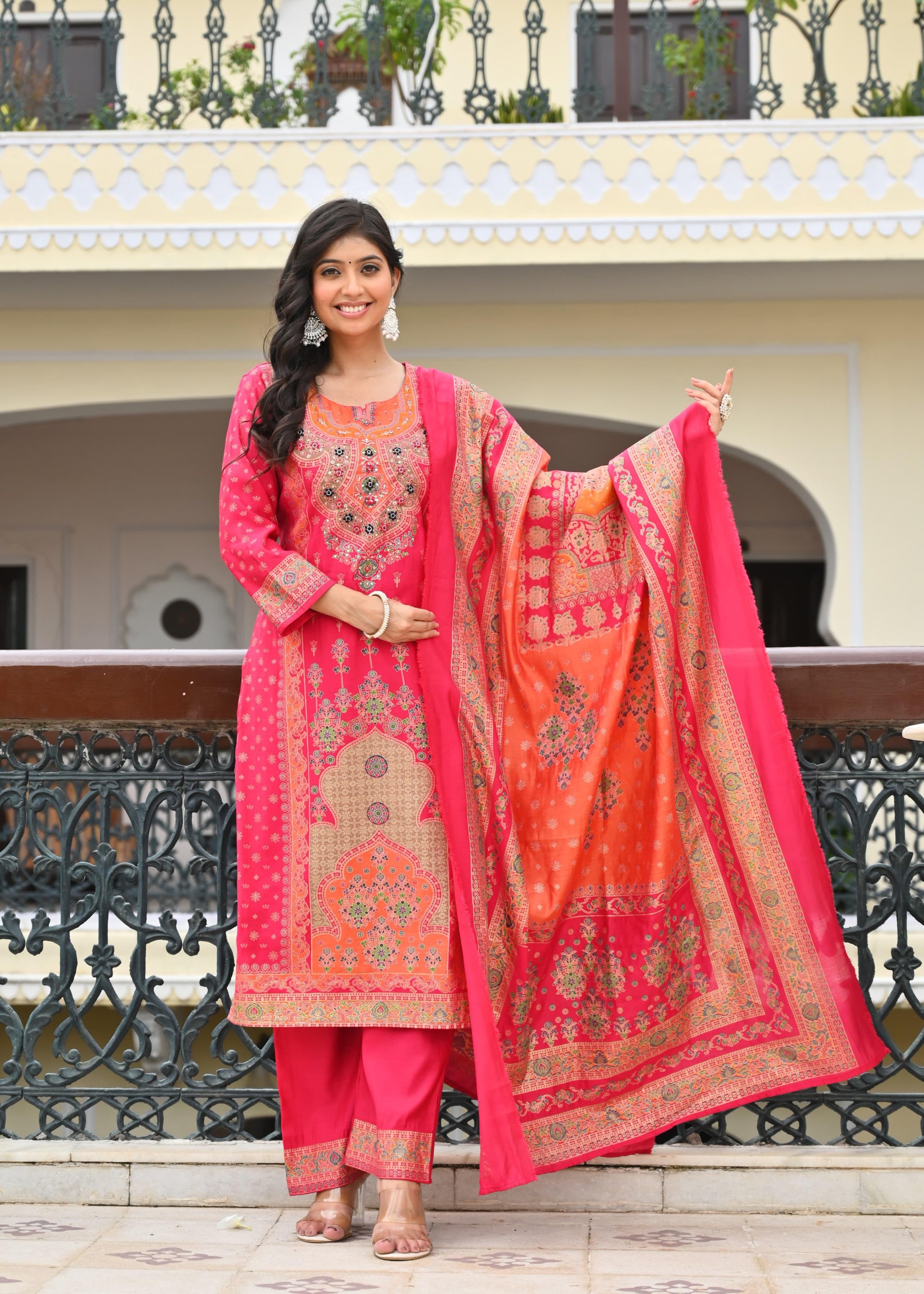 Elegant Modal Muslin 3Pcs Suit Set