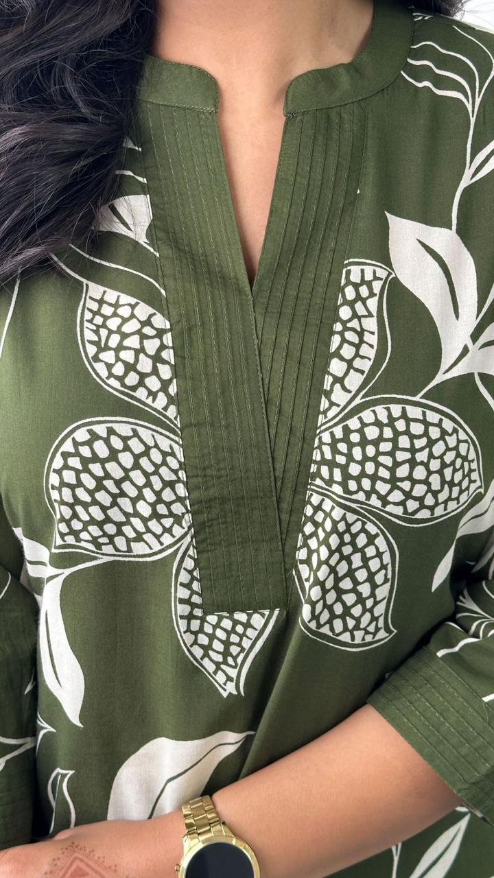 Comfort Floral Cotton Kurta Set
