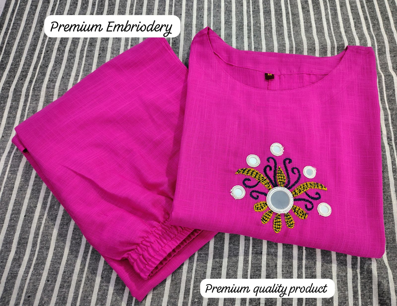Sleeveless Embroidery Kurta Set