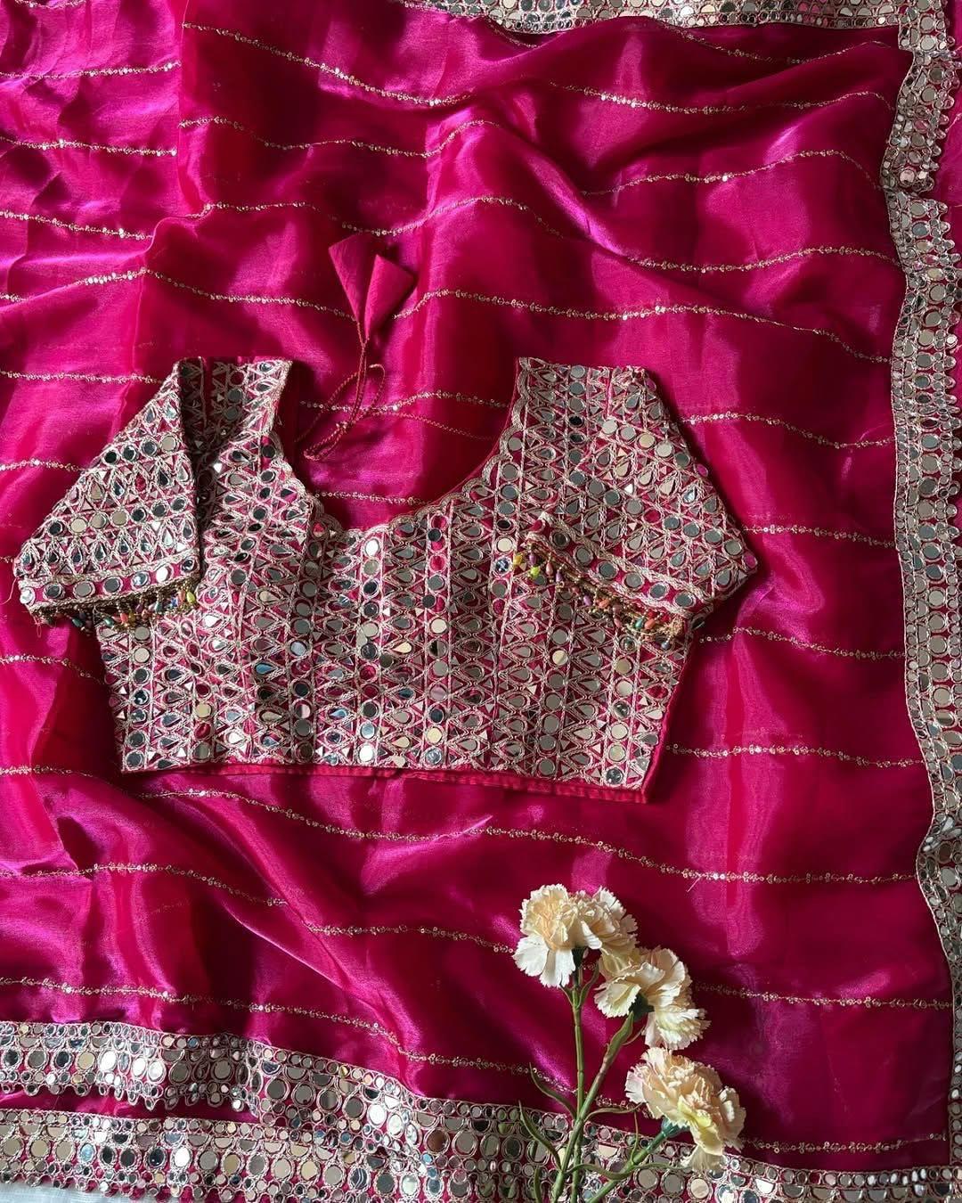 Laheriya Silk with Mirror Charm Saree