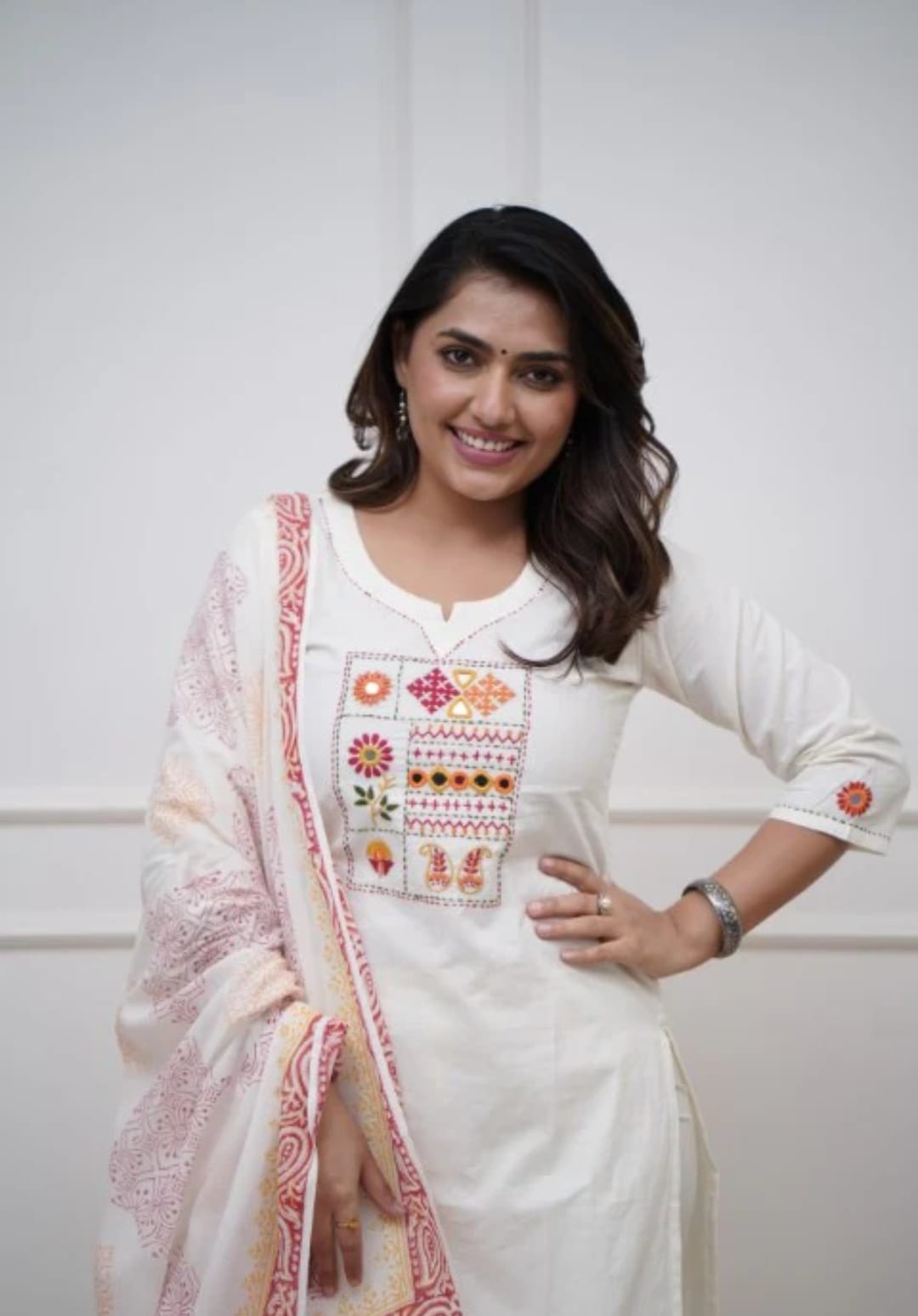 Elegant Cotton 3 pcs Suit Set
