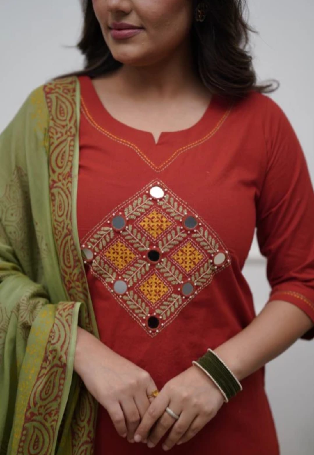 Elegant Cotton 3 pcs Suit Set