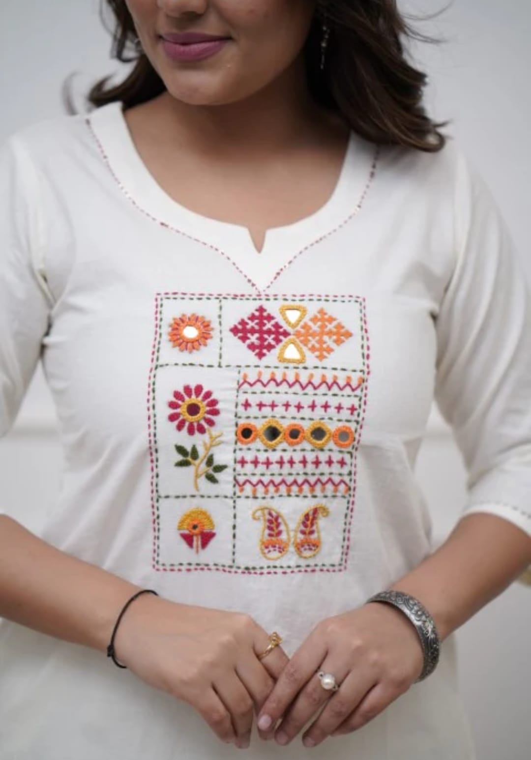 Elegant Cotton 3 pcs Suit Set