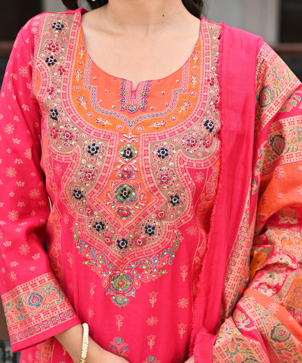 Elegant Modal Muslin 3Pcs Suit Set