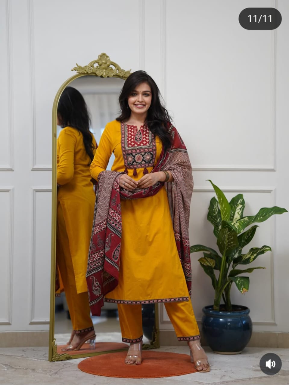 Elegant Bagru Cotton 3 Pc Suit Set