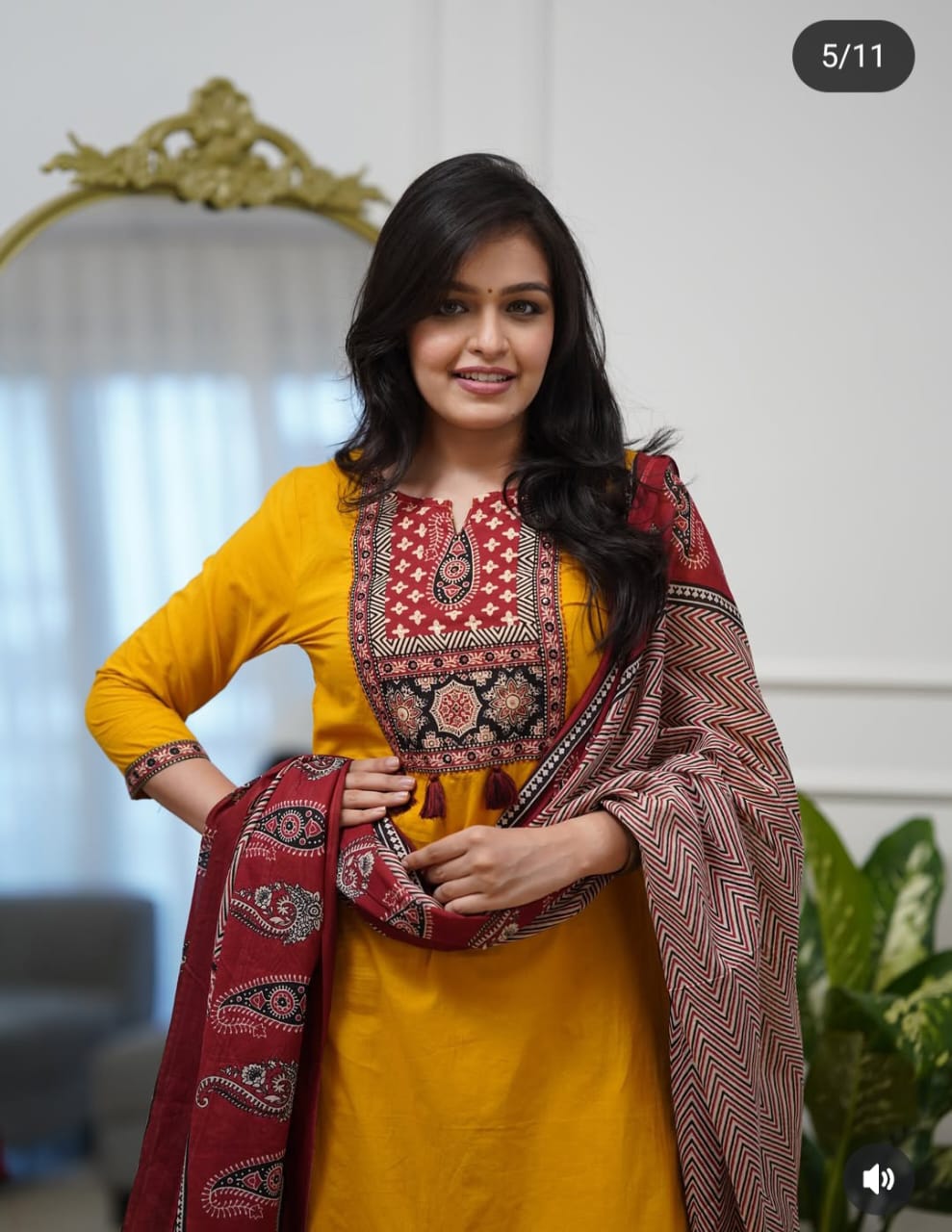 Elegant Bagru Cotton 3 Pc Suit Set
