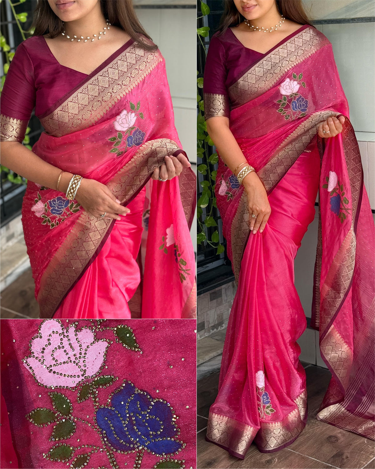 Luxury Satin Saree with Sparkle