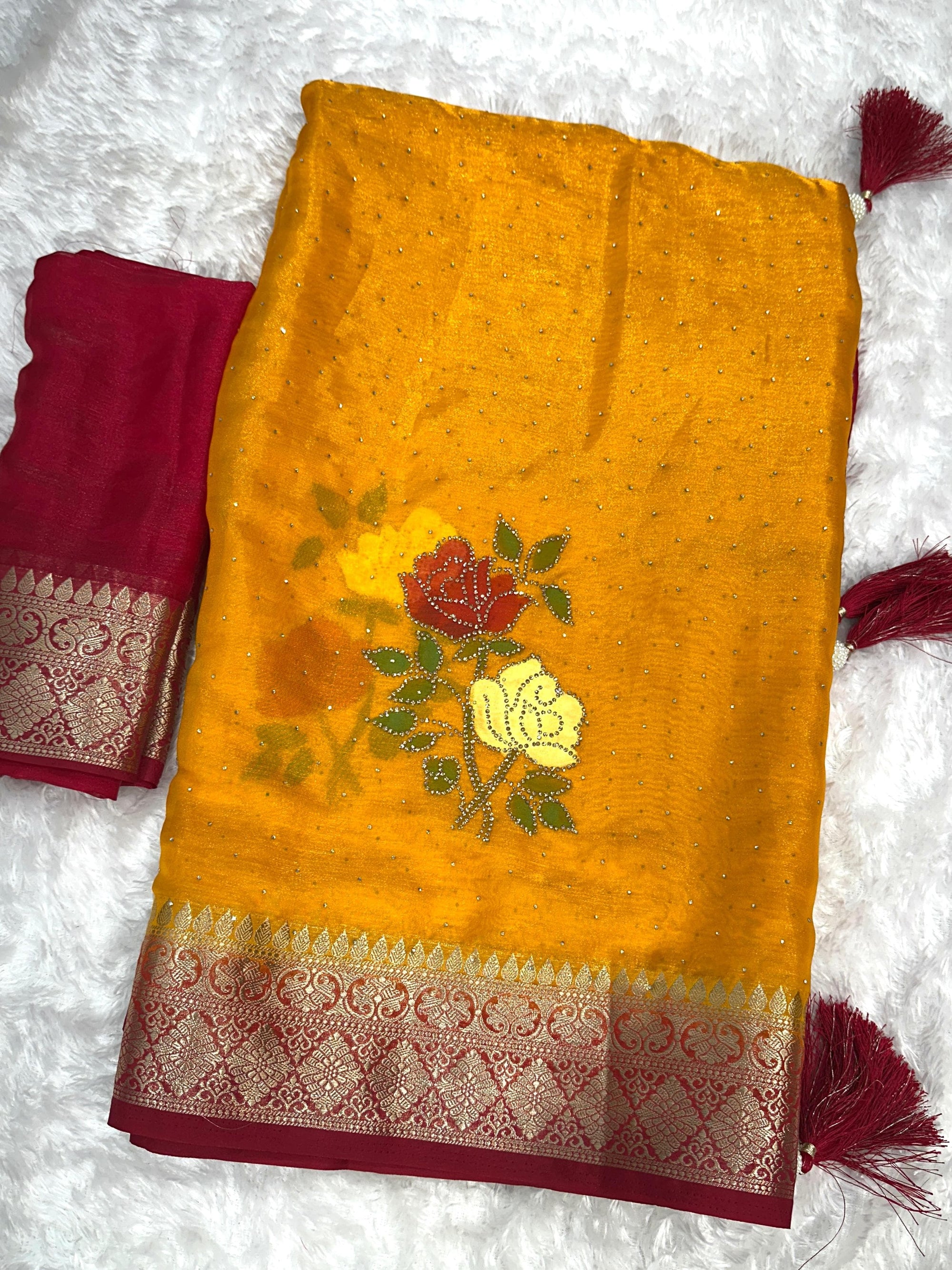 Luxury Satin Saree with Sparkle