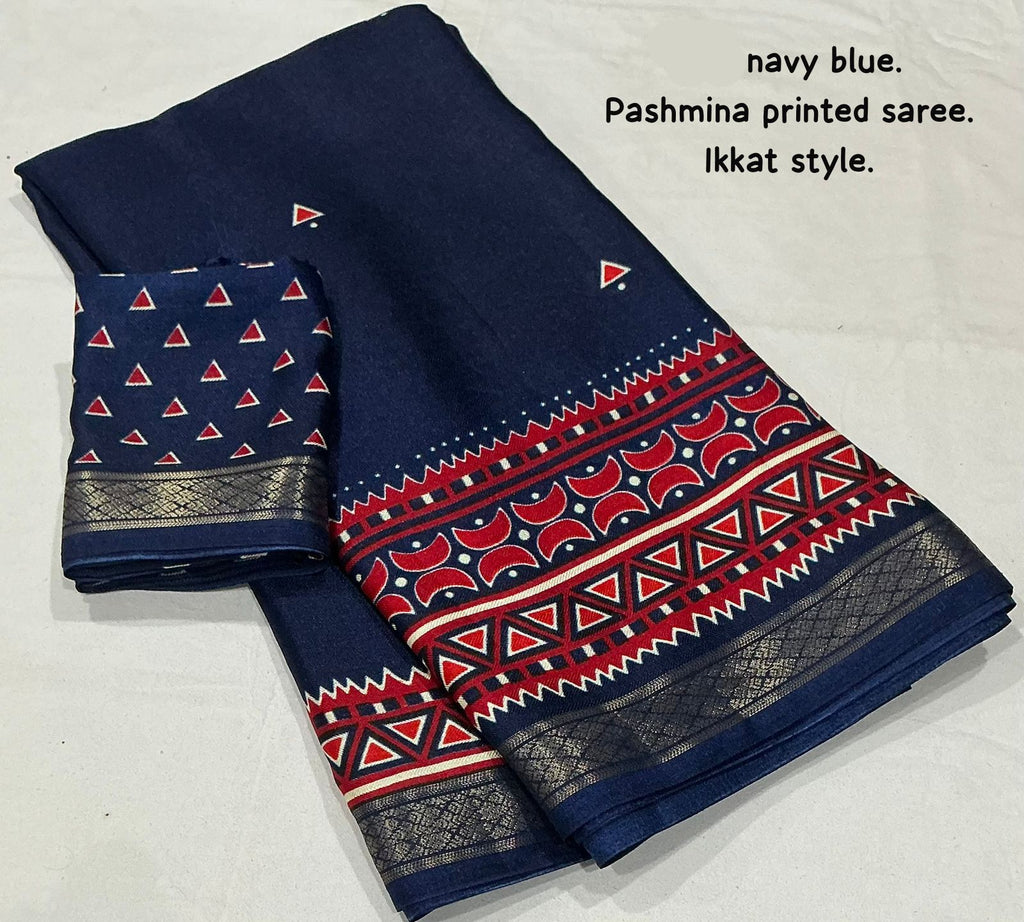 Pashmina Ikkat Elegance Saree