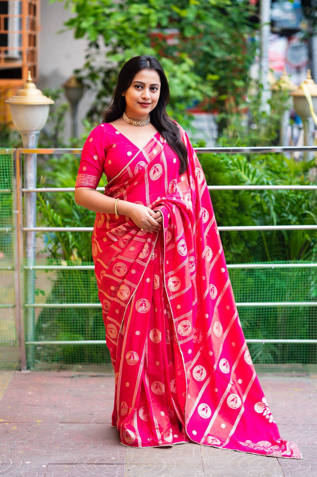 Banarasi Charm in Chanderi Silk Saree