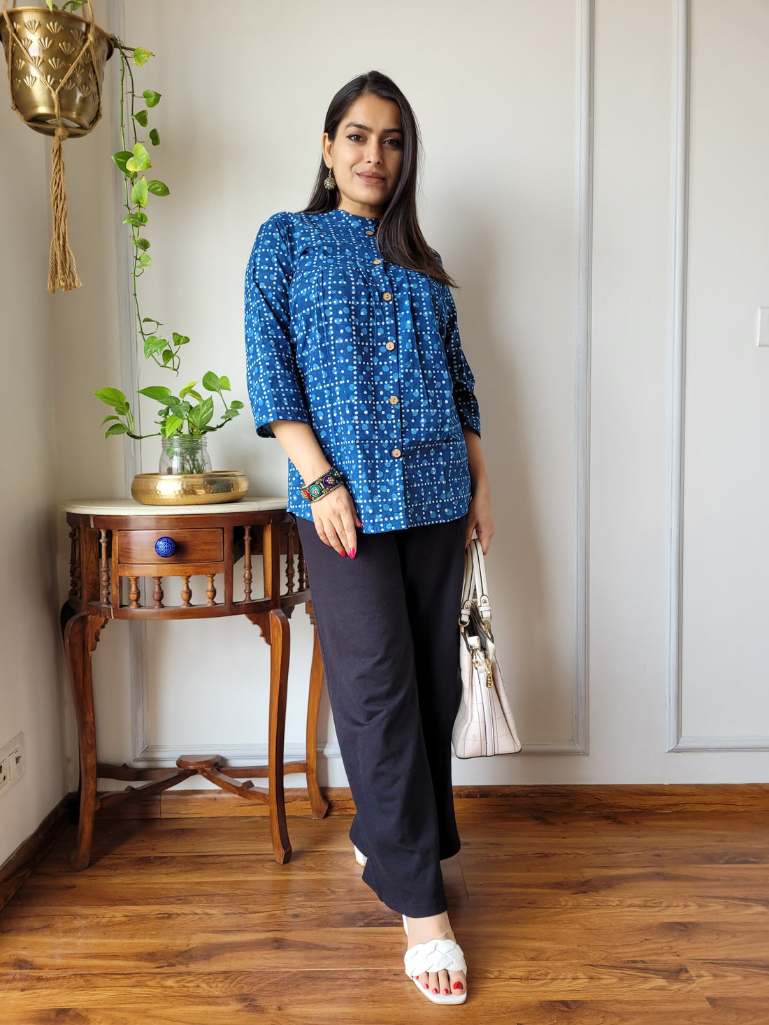 Hand Block Printed Peplum Top