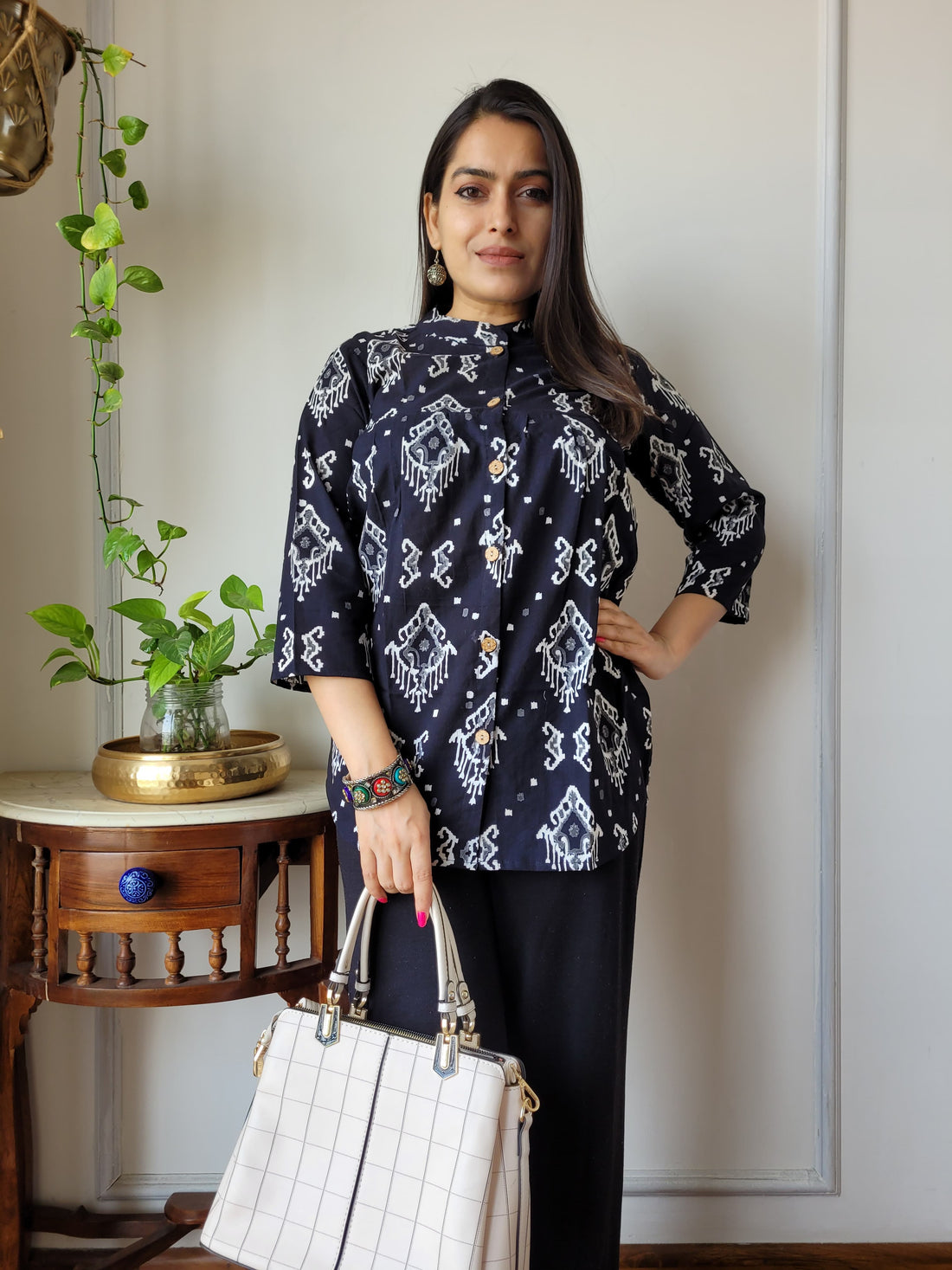 Hand Block Printed Peplum Top