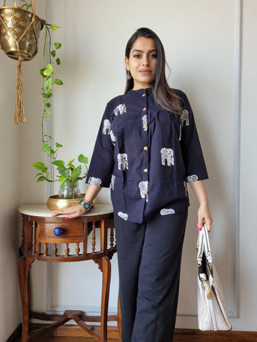 Hand Block Printed Peplum Top