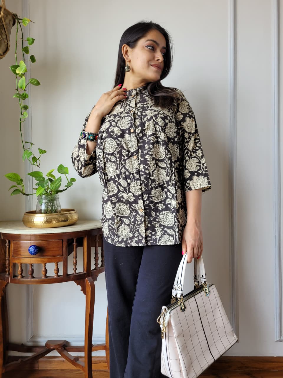 Hand Block Printed Peplum Top