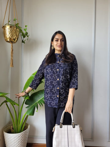 Hand Block Printed Peplum Top