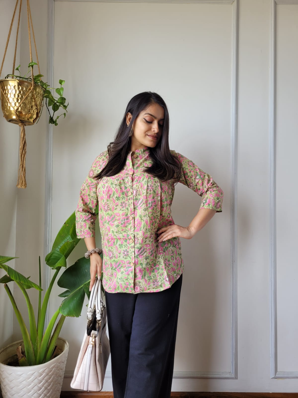 Hand Block Printed Peplum Top
