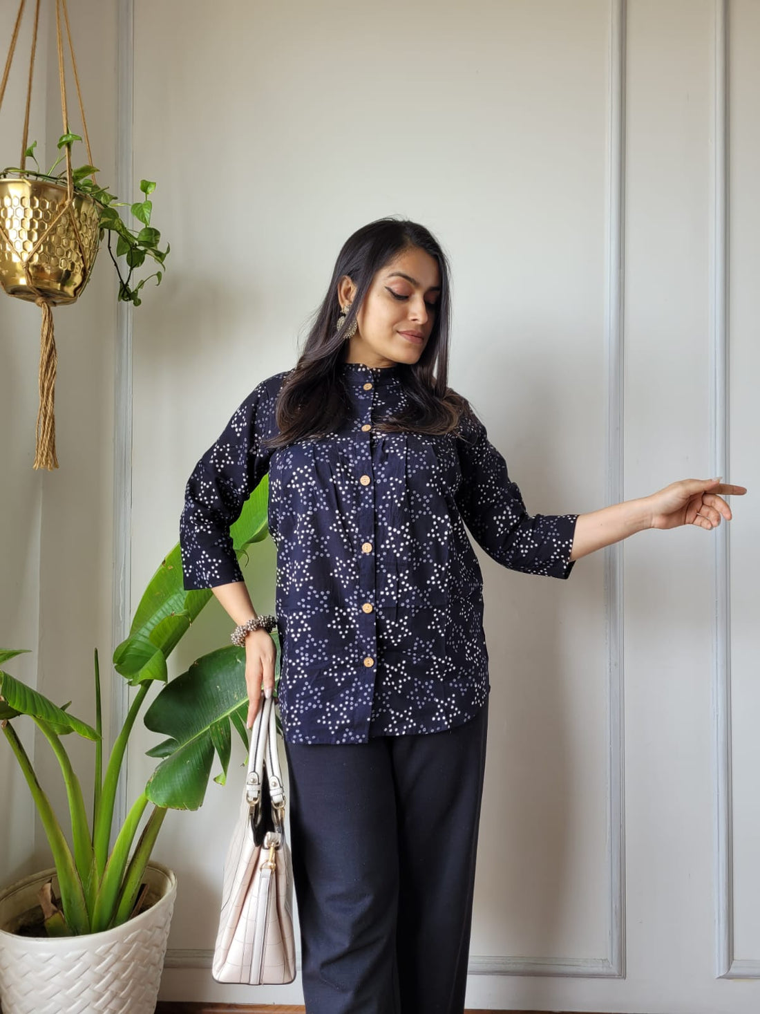 Hand Block Printed Peplum Top