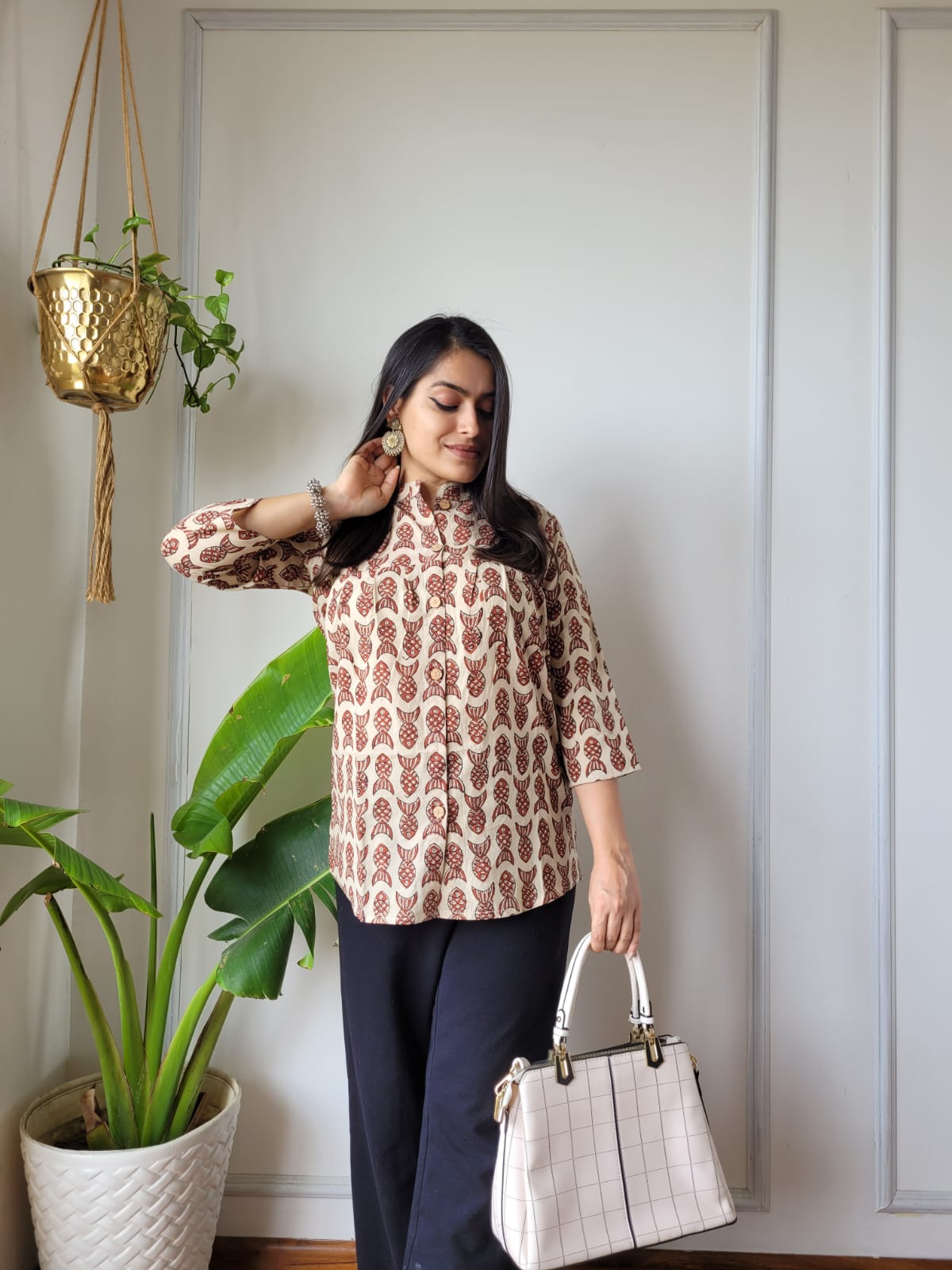 Hand Block Printed Peplum Top