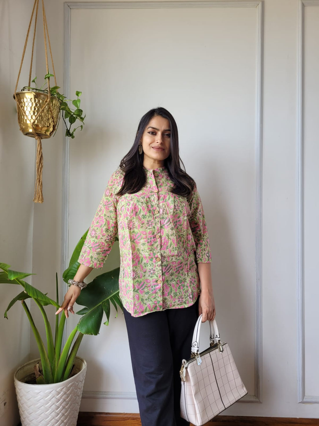 Hand Block Printed Peplum Top