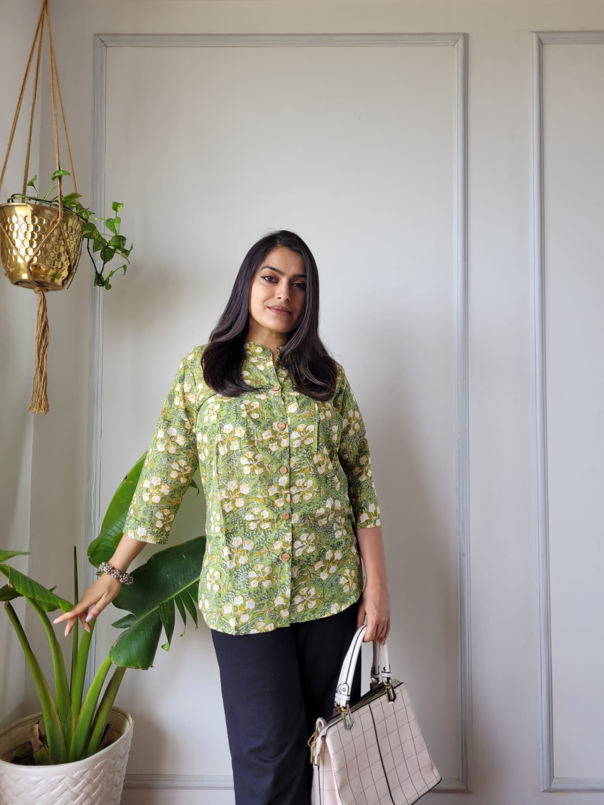 Hand Block Printed Peplum Top