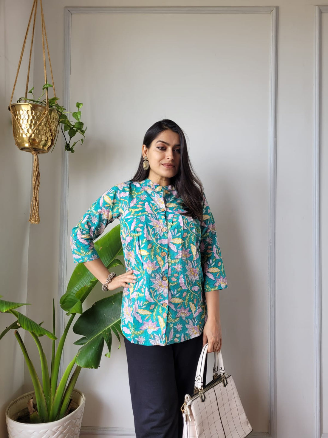 Hand Block Printed Peplum Top