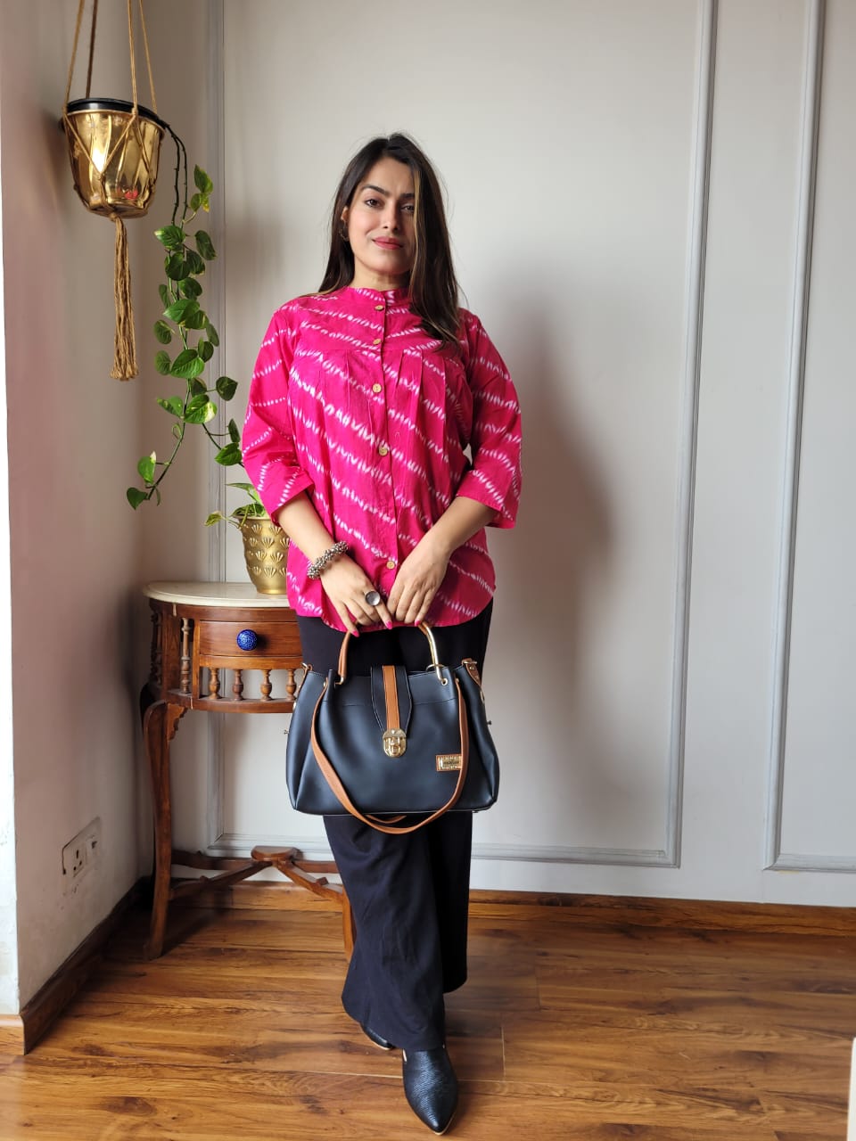 Hand Block Printed Peplum Top