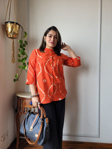 Hand Block Printed Peplum Top