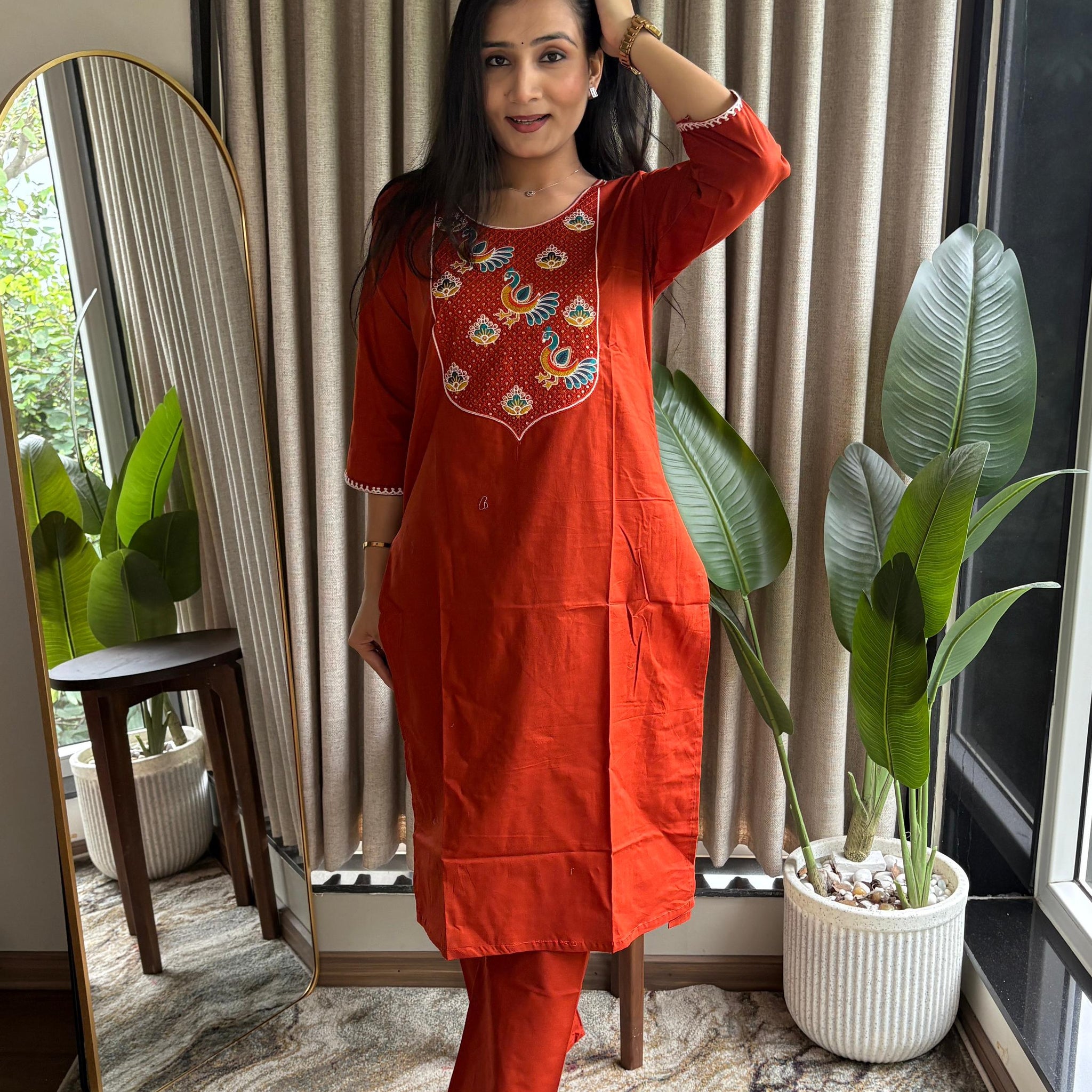 Elegant Dhabu Cotton Cord Set