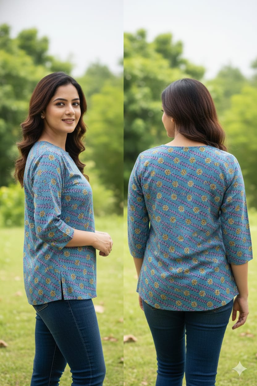 Hand Block Printed Cotton Tunic
