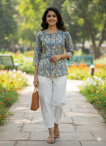 Hand Block Printed Cotton Tunic