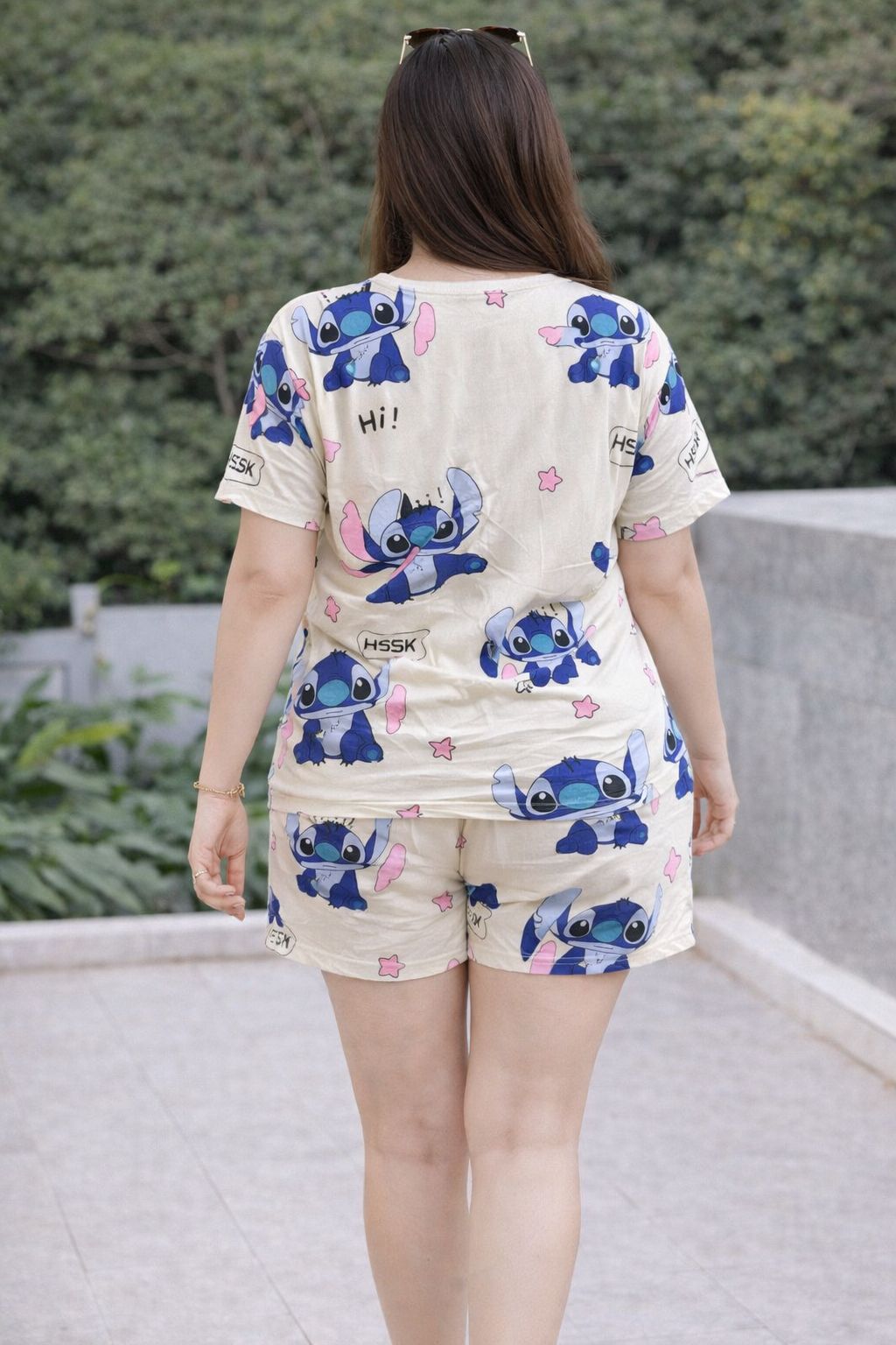 White Cool Cotton Blend Short Cord Set