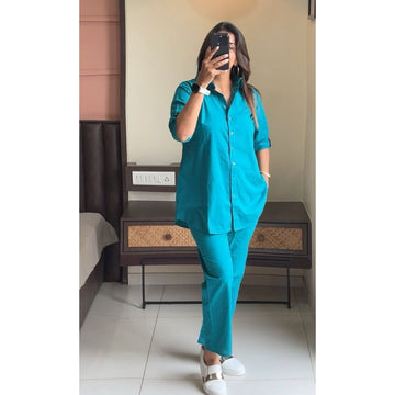 Cotton Rama Green Cord Set