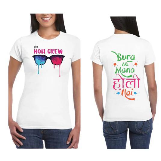 Double-Side Printed Unisex Holi T-Shirt