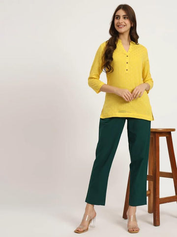 Bottle Green (Dark Green) Cotton Pants