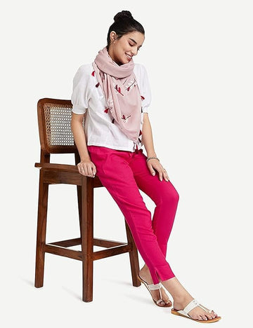 Pink Cotton Pants