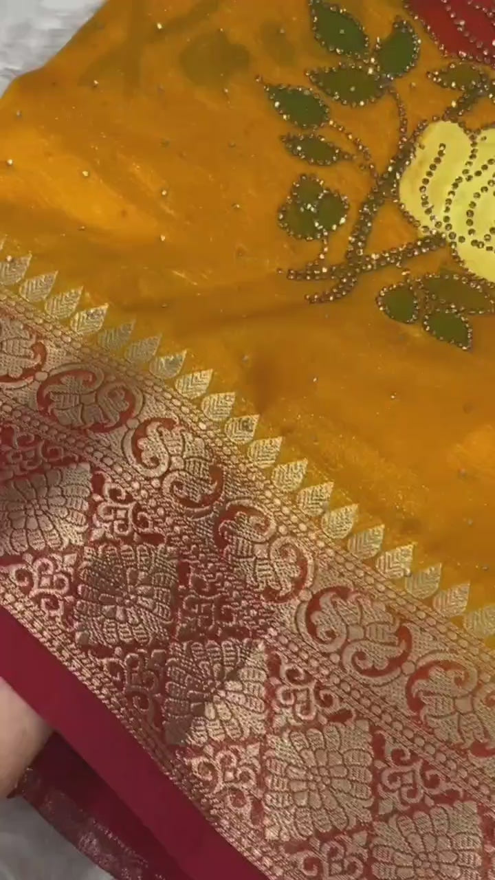 Luxury Satin Saree with Sparkle