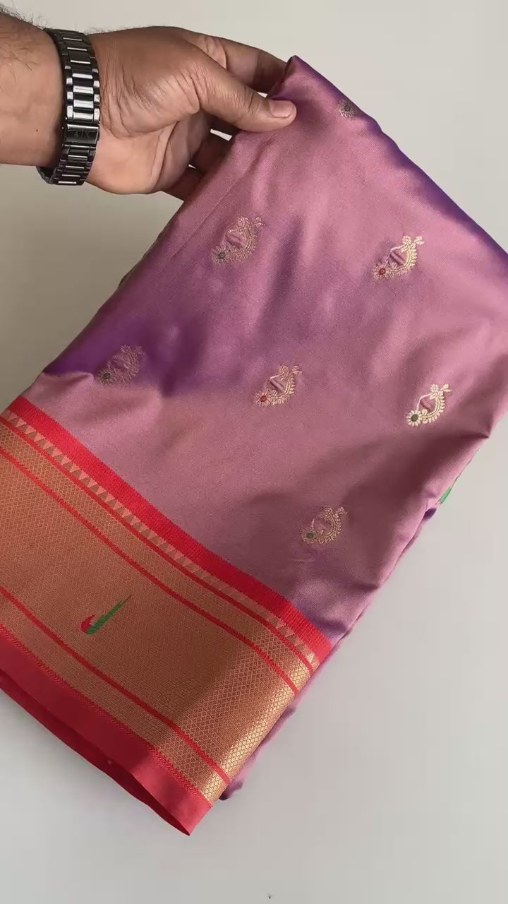 Cultural Weaves in Pink  Paithani Silk Saree
