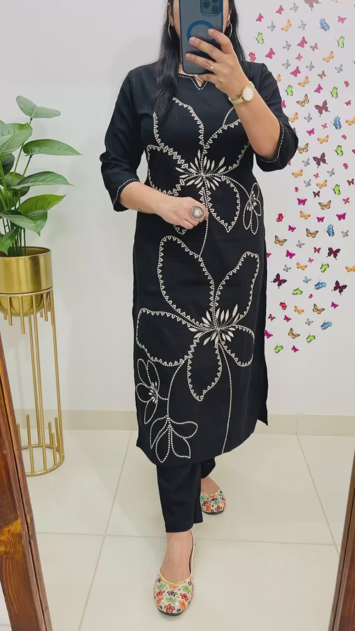 Embroidered Kurta Set